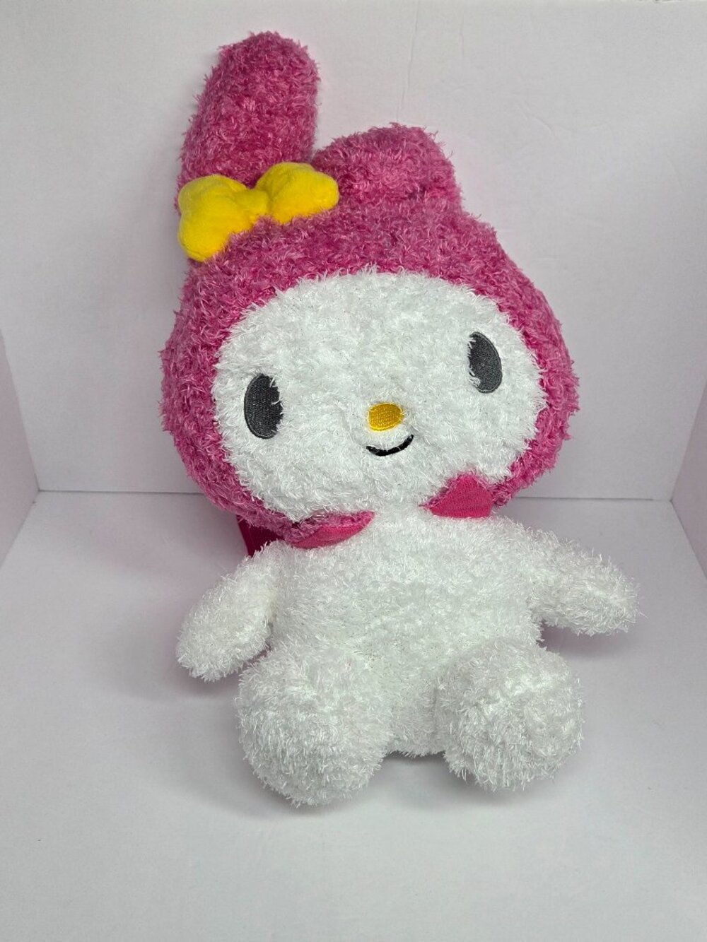 Hello Kitty My Melody Plush Mini Backpack Faux Fur Pillow Large Pajama Bag NWT